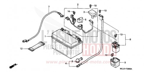 BATTERIE (CBR900RRY,1/RE1) CBR900RRY de 2000